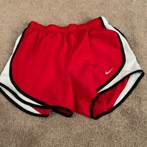 red nike running shorts